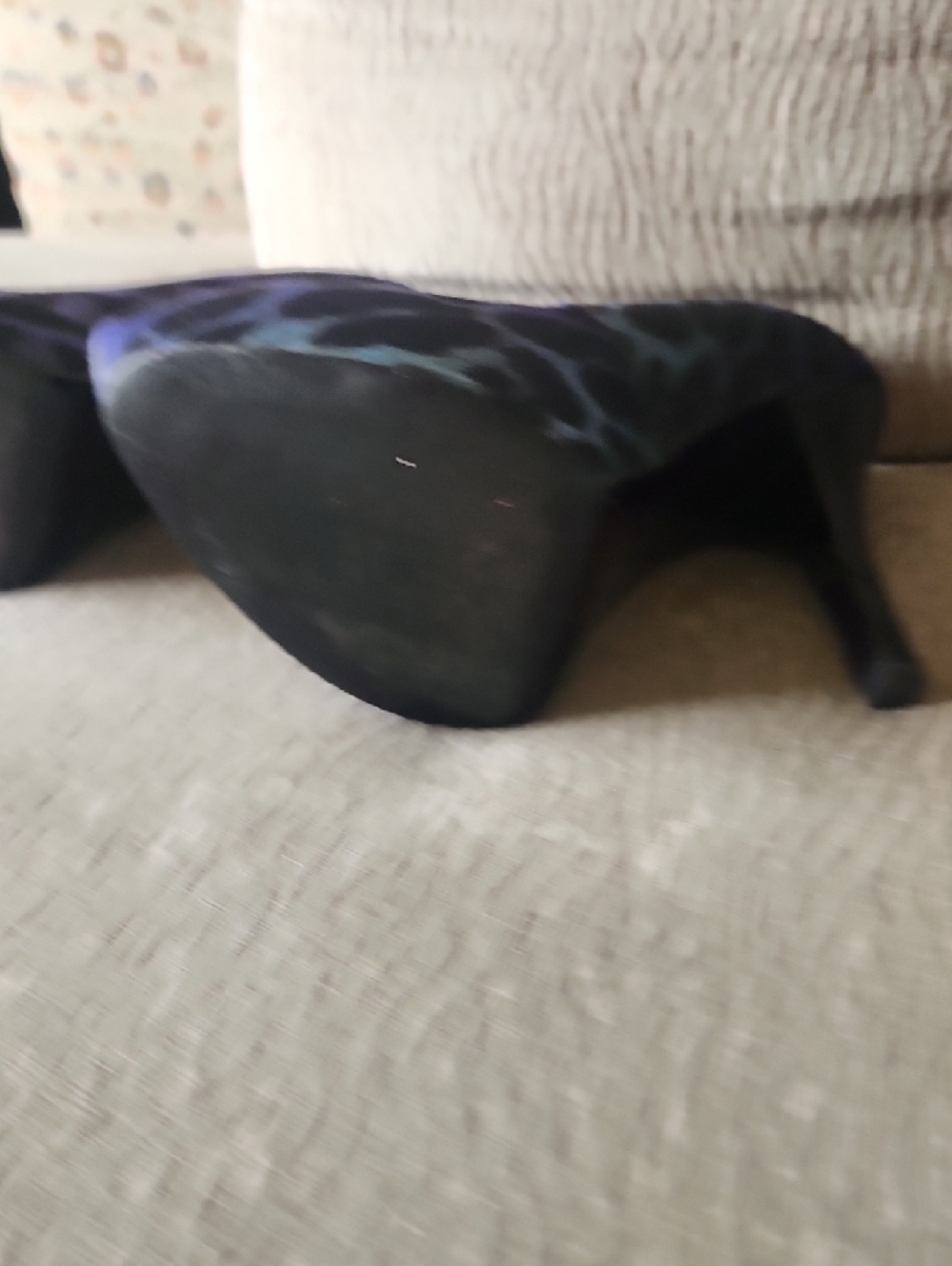 Carlos Santana Purple Leopard Print Platform Stiletto Pumps - Picture 11 of 12